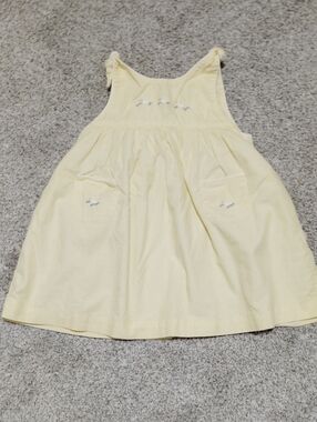ANAVINI Soft Pastel Yellow Girls' Casual Pocket Dress